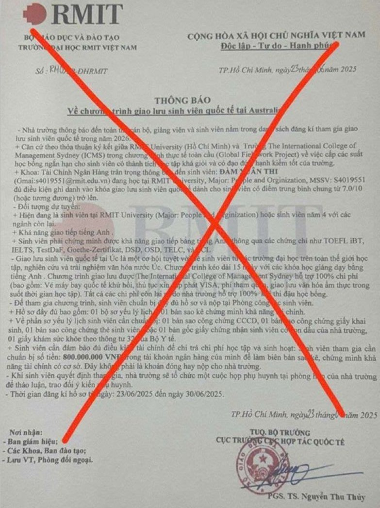 Cục Hợp tác quốc tế (Bộ GD&ĐT) phát thông báo quan trọng tới phụ huynh và học sinh - ảnh 2