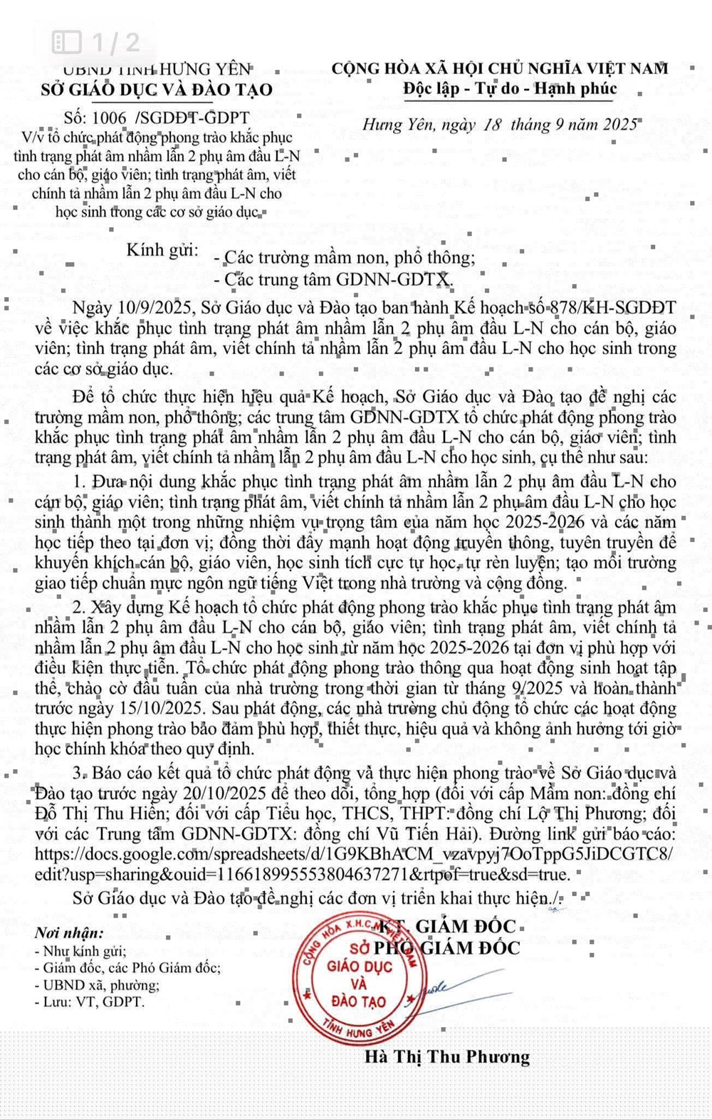 Giáo dục Hưng Yên xác định việc sửa ngọng N-L thành trọng tâm trong năm học mới - ảnh 1