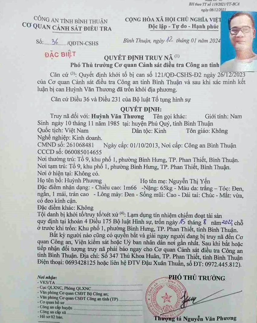 Đã bắt được đối tượng truy nã đặc biệt Huỳnh Văn Thương  - ảnh 2