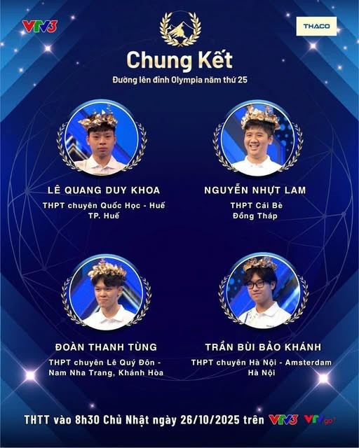 Một điểm cực thú vị từ 4 ‘nhà leo núi’ tại Chung kết Olympia 2025 - ảnh 1