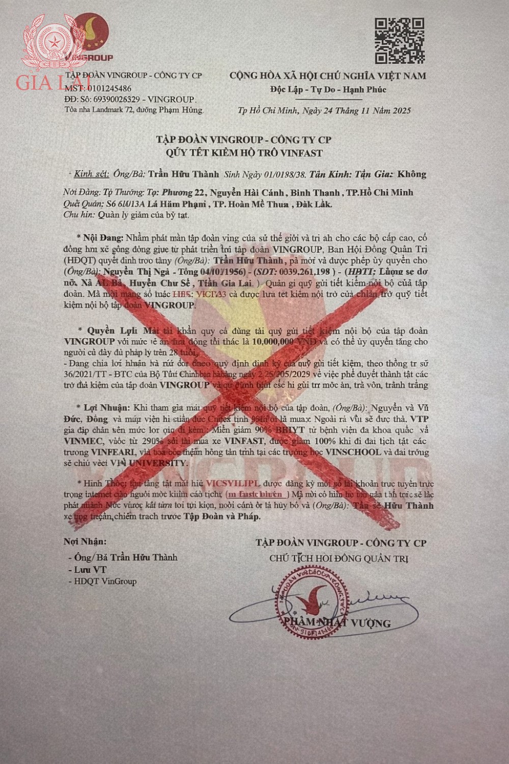 Chị N. đến ngân hàng chuyển tiền cho ‘nhân viên của Tập đoàn Vingroup’, công an lập tức vào cuộc - ảnh 1