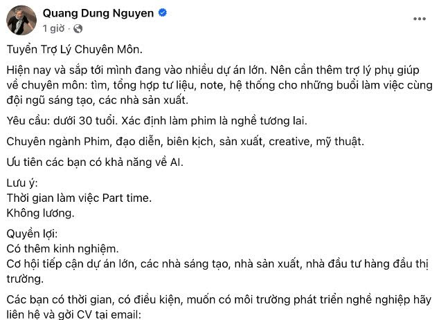 Đạo diễn Nguyễn Quang Dũng lên tiếng - ảnh 1