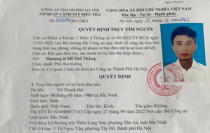 Công an truy tìm người đại diện Công ty TNHH Hợp tác quốc tế HPT - ảnh 1