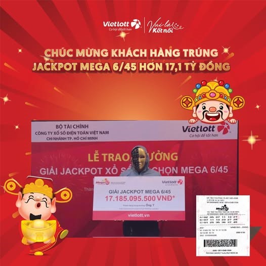 Ông T. trúng giải Jackpot trị giá hơn 17 tỷ đồng nhờ duy trì theo đuổi một bộ số suốt nhiều năm - ảnh 1
