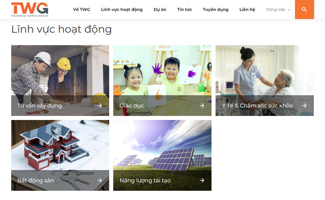 Ảnh chụp từ Website của TWGroup.