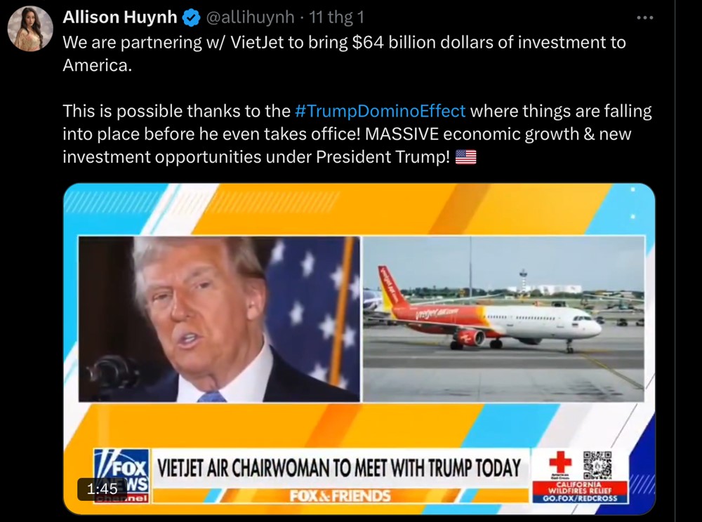 Người phụ nữ đứng sau cuộc gặp của tỷ phú Phương Thảo với ông Trump thông báo cùng Vietjet mang 64 tỷ USD đầu tư vào Mỹ - ảnh 3