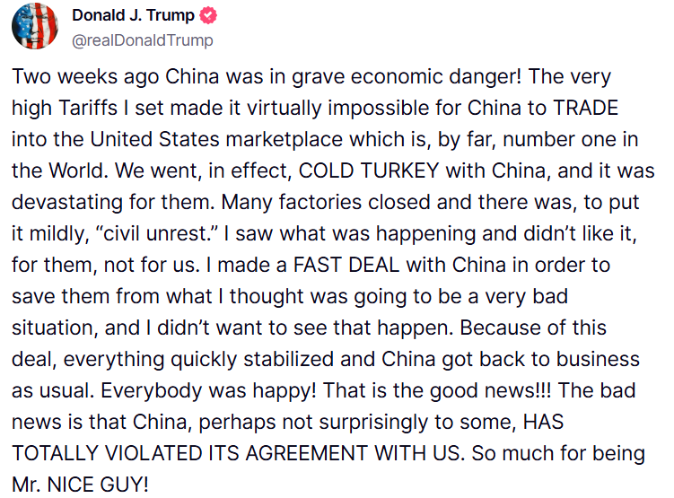 Nóng: Ông Trump bất ngờ cáo buộc Trung Quốc vi phạm thỏa thuận thương mại sơ bộ - ảnh 2