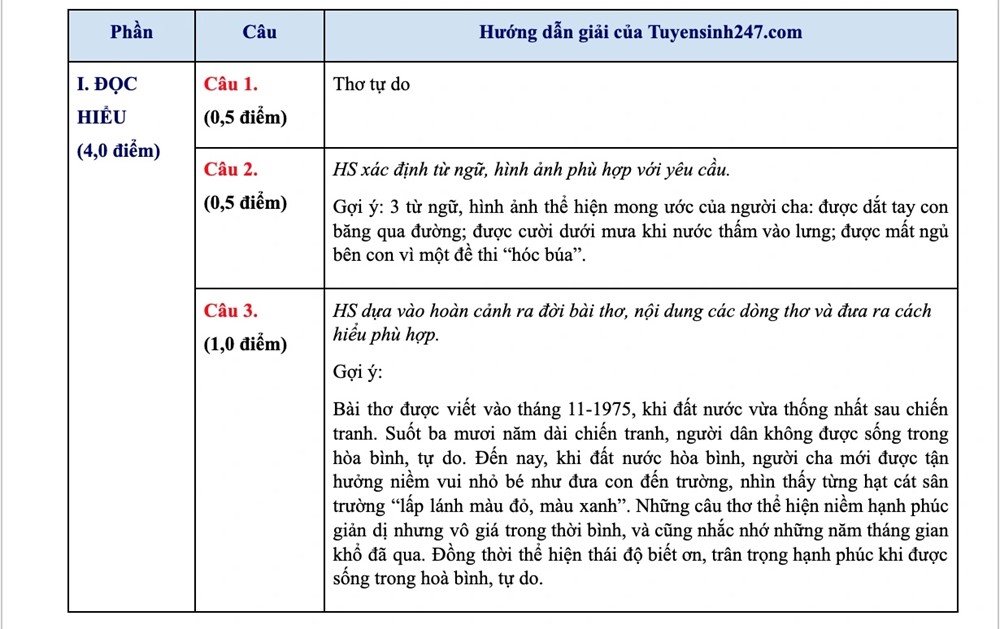 Đề thi và đáp án môn Ngữ văn kỳ thi vào lớp 10 TP. Hà Nội năm 2025 đầy đủ, chính xác nhất - ảnh 3