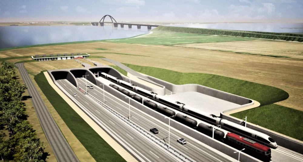 Xây đường hầm xuyên biển thay thế tuyến phà truyền thống, công nhân sử dụng 360.000 tấn thanh cốt thép, dự kiến hoàn thành năm 2029 - ảnh 1