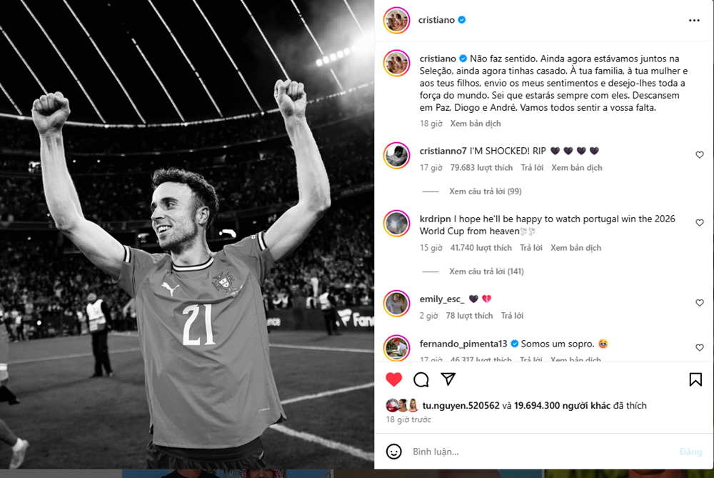 Sốc: Sao Liverpool, đồng đội Ronaldo ở tuyển Bồ Đào Nha Jota và em trai đột ngột qua đời vì tai nạn, CR7 tiếc thương vô hạn - ảnh 12