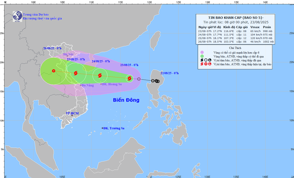 Tin mới nhất về bão số 5 - ảnh 1