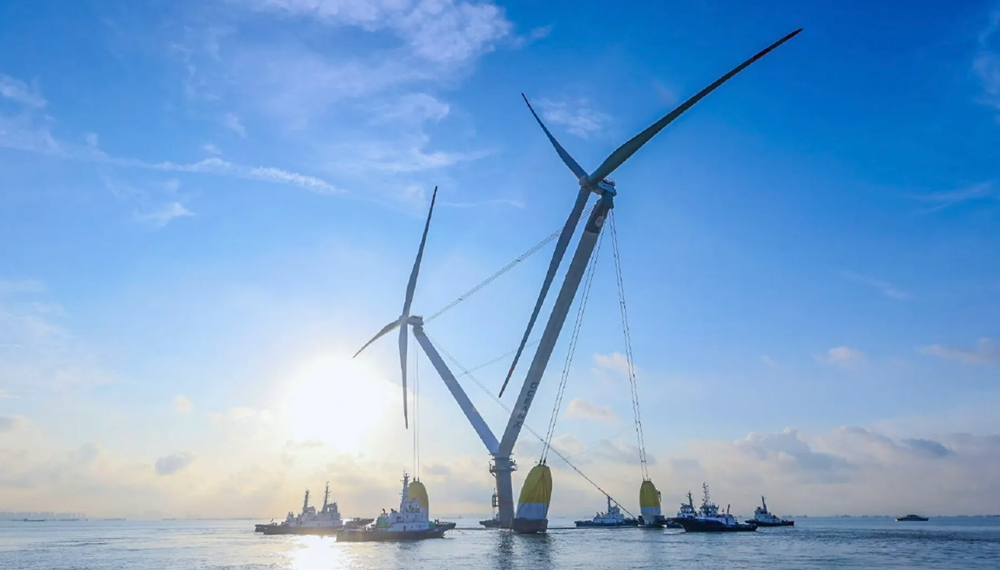 Mỹ không làm được nhưng Trung Quốc liên tiếp tạo nên kỳ tích: Chế tạo tua-bin gió nổi có công suất mạnh nhất hành tinh, cánh quạt dài hơn 3 sân bóng đá - ảnh 1