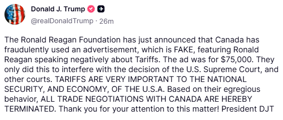 Nóng: Ông Trump 'nổi giận', tuyên bố chấm dứt toàn bộ đàm phán thương mại với đồng minh thân cận - ảnh 2