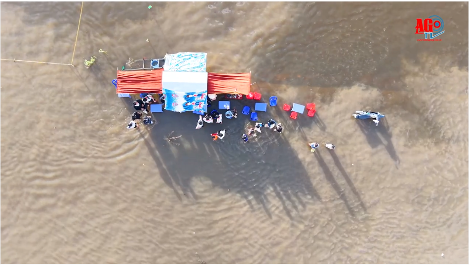 Ngôi chùa Việt bất ngờ nổi lên giữa 'biển nước', hàng ngàn du khách xếp hàng, trải nghiệm hiện tượng có 1-0-2 - ảnh 4