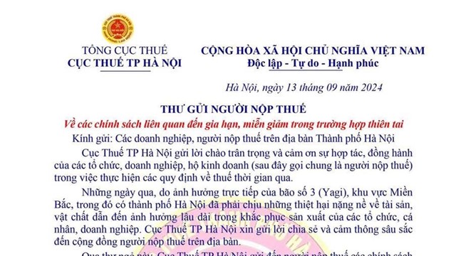 Các chính sách gia hạn, miễn giảm thuế trong trường hợp thiên tai 