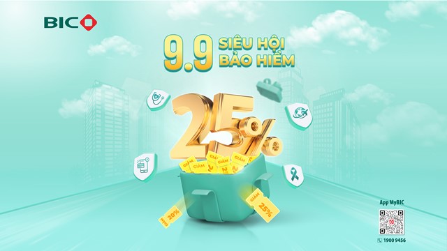 BIC triển khai Siêu hội bảo hiểm 9/9 với ưu đãi tới 25% phí
