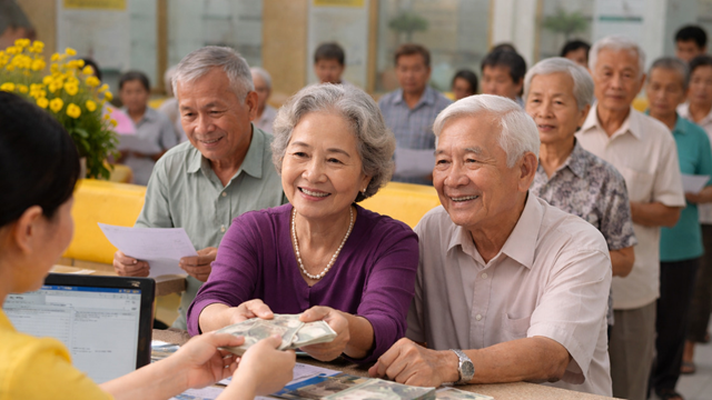 Thời điểm tăng thêm 15% lương hưu trong năm 2026