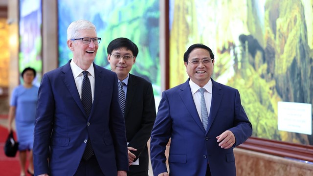 CEO Apple Tim Cook gửi thư cho Thủ tướng Phạm Minh Chính bàn về triển vọng hợp tác với Việt Nam