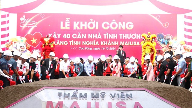 Chính thức khởi công xây 40 nhà tình thương do 'trùm thẩm mỹ' Mailisa ủng hộ ở Cao Bằng, mỗi ngôi nhà có tổng diện tích 300m2