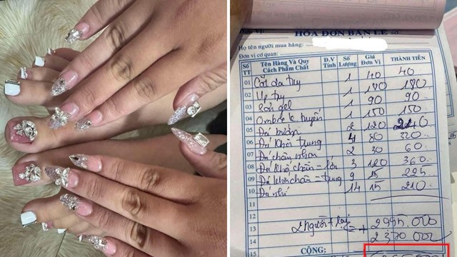 Bộ nail ‘hot’ nhất dịp Tết năm nay: Giá 5 triệu nhưng lại gây tranh cãi vì không xứng với giá tiền, nhân viên đáp trả “Đấy là do chị nghĩ nó rẻ, chứ quán có bảo rẻ đâu”