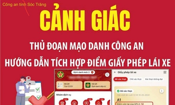 Cảnh báo lừa đảo giả danh Công an hướng dẫn tích hợp điểm giấy phép lái xe