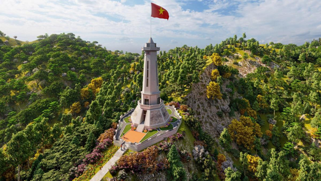 Khánh thành cột cờ mới ở cực Tây Tổ quốc tại nơi được mệnh danh ‘một con gà gáy cả ba nước đều nghe thấy’