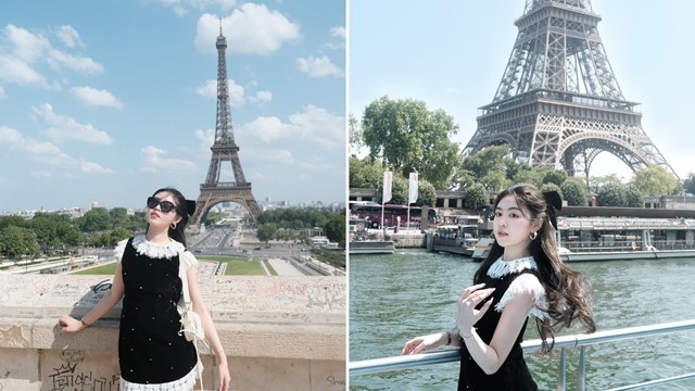 Con gái MC Quyền Linh diện đồ hàng trăm triệu ở Pháp 