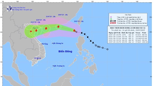 5 tỉnh thành nằm trong vùng ảnh hưởng trực tiếp của cơn bão số 3