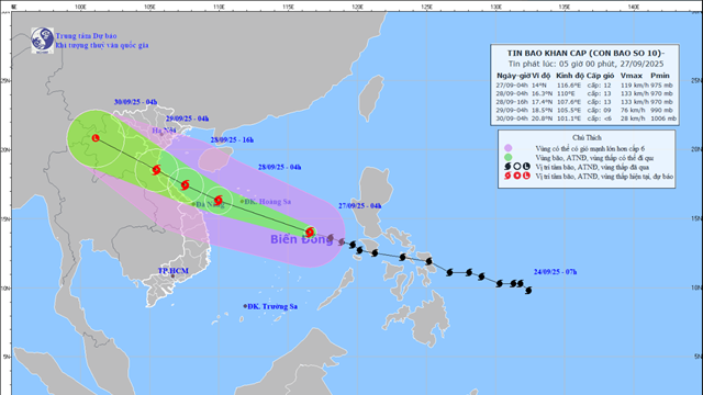 Bão Bualoi di chuyển ‘thần tốc’, càng vào gần bờ càng mạnh