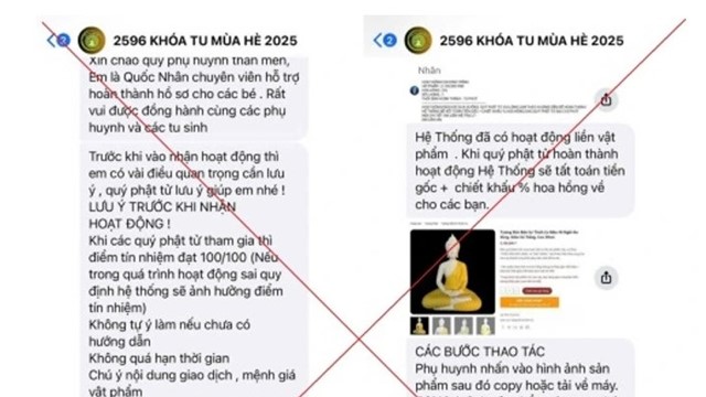 Công an cảnh báo thủ đoạn mạo danh chùa, lập fanpage kêu gọi tham gia khóa tu 