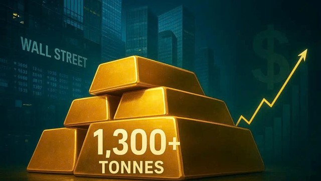 Phố Wall ‘ôm’ hơn 1.300 tấn vàng trước thời khắc quan trọng của BRICS: Tín hiệu cho kỷ nguyên mới ‘phi USD’?
