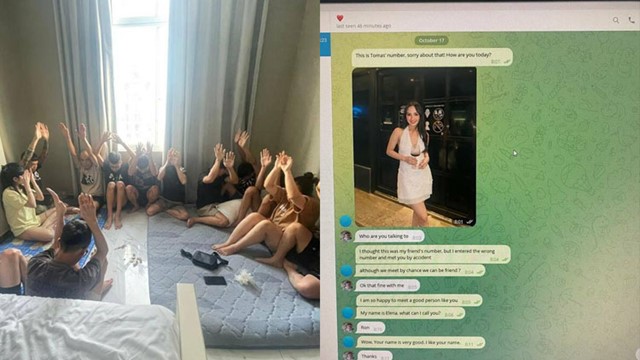 Đột kích 'trung tâm tình yêu', bắt giữ 17 người, thu 109 máy tính và 103 điện thoại di động