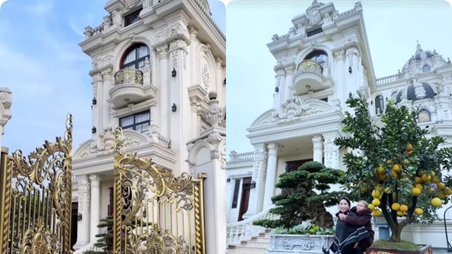 Cận cảnh lâu đài 2.000m2 bề thế, to nhất làng của gia đình Mailisa ở Hà Tĩnh