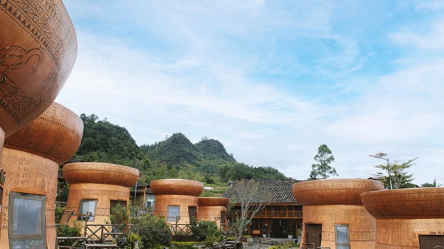 Ngôi nhà hình trống đồng làm từ đất sét xác lập kỷ lục Việt Nam