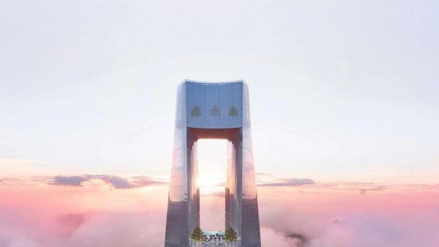 Tòa nhà chọc trời 377m lập kỷ lục khách sạn cao nhất thế giới, có 1.004 phòng trên 82 tầng