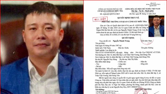 Truy nã Giám đốc Tập đoàn Hoa Hồng