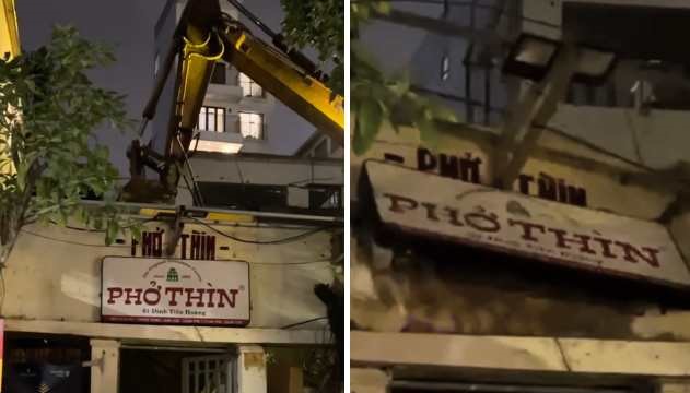 Chính thức phá dỡ quán Phở Thìn Bờ Hồ