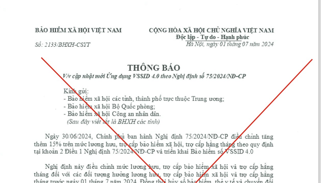 Lập ứng dụng VssID 4.0 giả mạo của bảo hiểm xã hội Việt Nam nhằm lừa đảo giáo viên