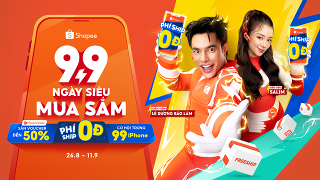 Thỏa sức mua sắm tiết kiệm với Shopee “9.9 Ngày Siêu Mua Sắm”