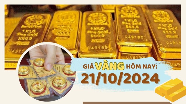 Giá vàng hôm nay 21/10: Vàng nhẫn duy trì mức kỷ lục, bám sát giá vàng miếng