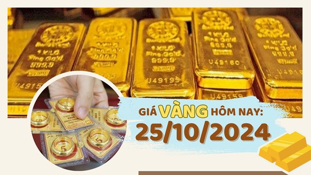 Giá vàng hôm nay 25/10: Nhẫn tròn trơn giữ mức mốc 89 triệu đồng/lượng