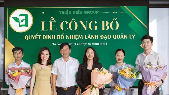 Triệu Điền Group công bố quyết định bổ nhiệm các chức danh lãnh đạo, quản lý tại doanh nghiệp