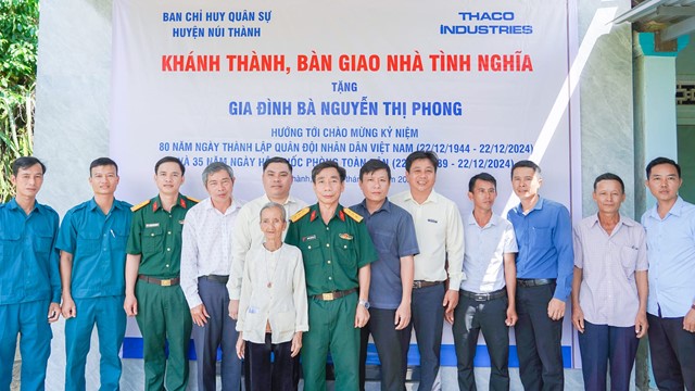 THACO Chu Lai trao tặng 37 ngôi nhà tình nghĩa cho tỉnh Quảng Nam