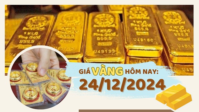 Giá vàng hôm nay 24/12: Năm 2025, vàng sẽ tăng thêm 13%?