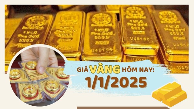 Giá vàng hôm nay 1/1/2025: Năm 2024, vàng tăng gần 30%, mạnh nhất kể từ năm 2010