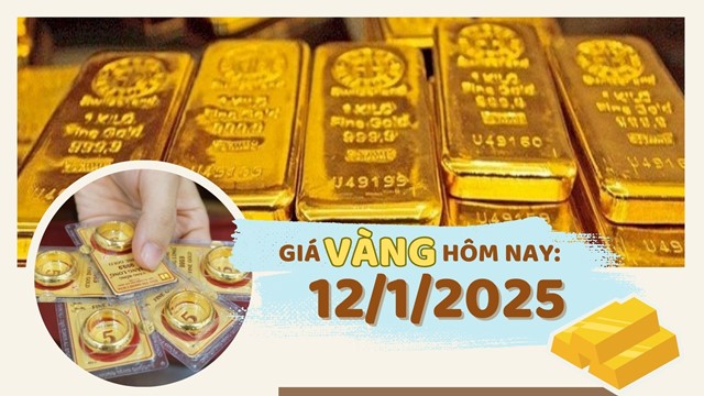 Giá vàng hôm nay 12/1: Tăng mạnh