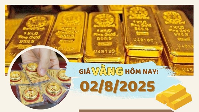 Giá vàng hôm nay 2/8: Tăng cao nhất trong tuần