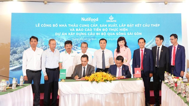 Nutifood công bố nhà thầu cung cấp, sản xuất và lắp đặt kết cấu thép cho dự án cầu đi bộ qua sông Sài Gòn