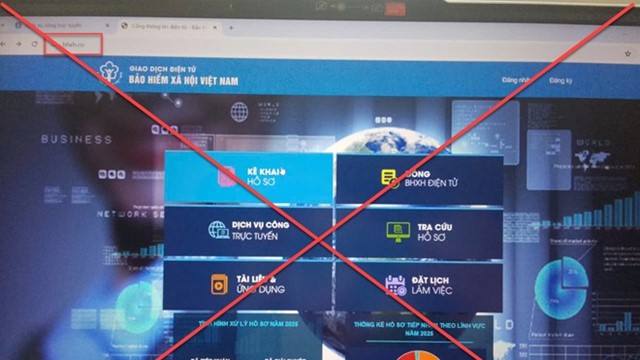Cảnh báo website giả mạo Cổng dịch vụ công trực tuyến BHXH Việt Nam