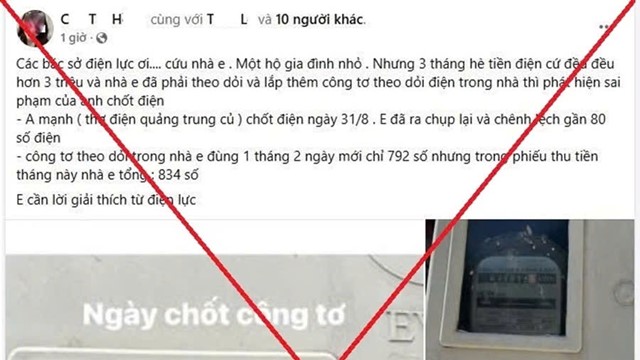 Mua điện ngoài EVN rồi đăng tin sai sự thật về tiền điện, một người bị công an mời lên làm việc